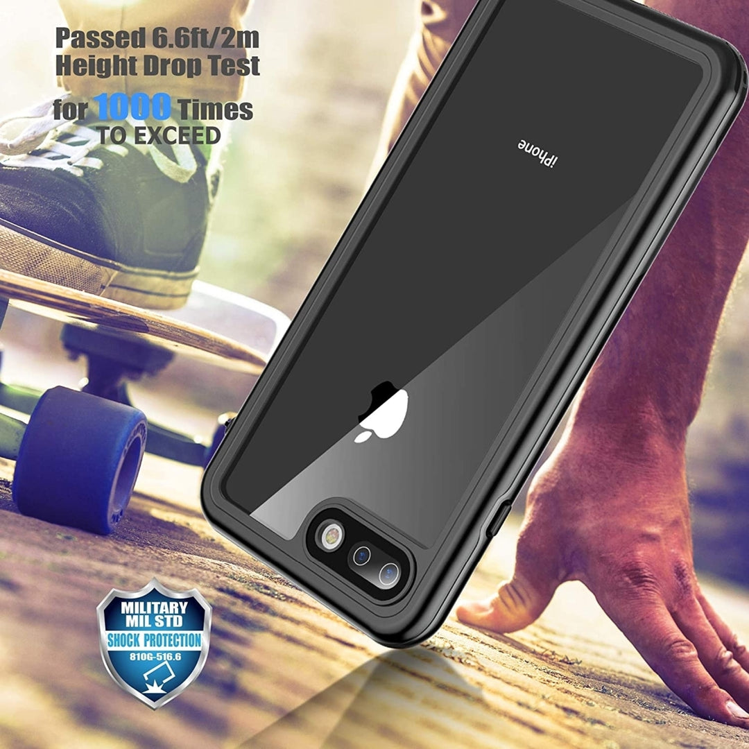 For Apple iPhone 8 Plus / iPhone 7 Plus Redpepper Waterproof Swimming Shockproof Dirt Proof Case Cover Black Image 2