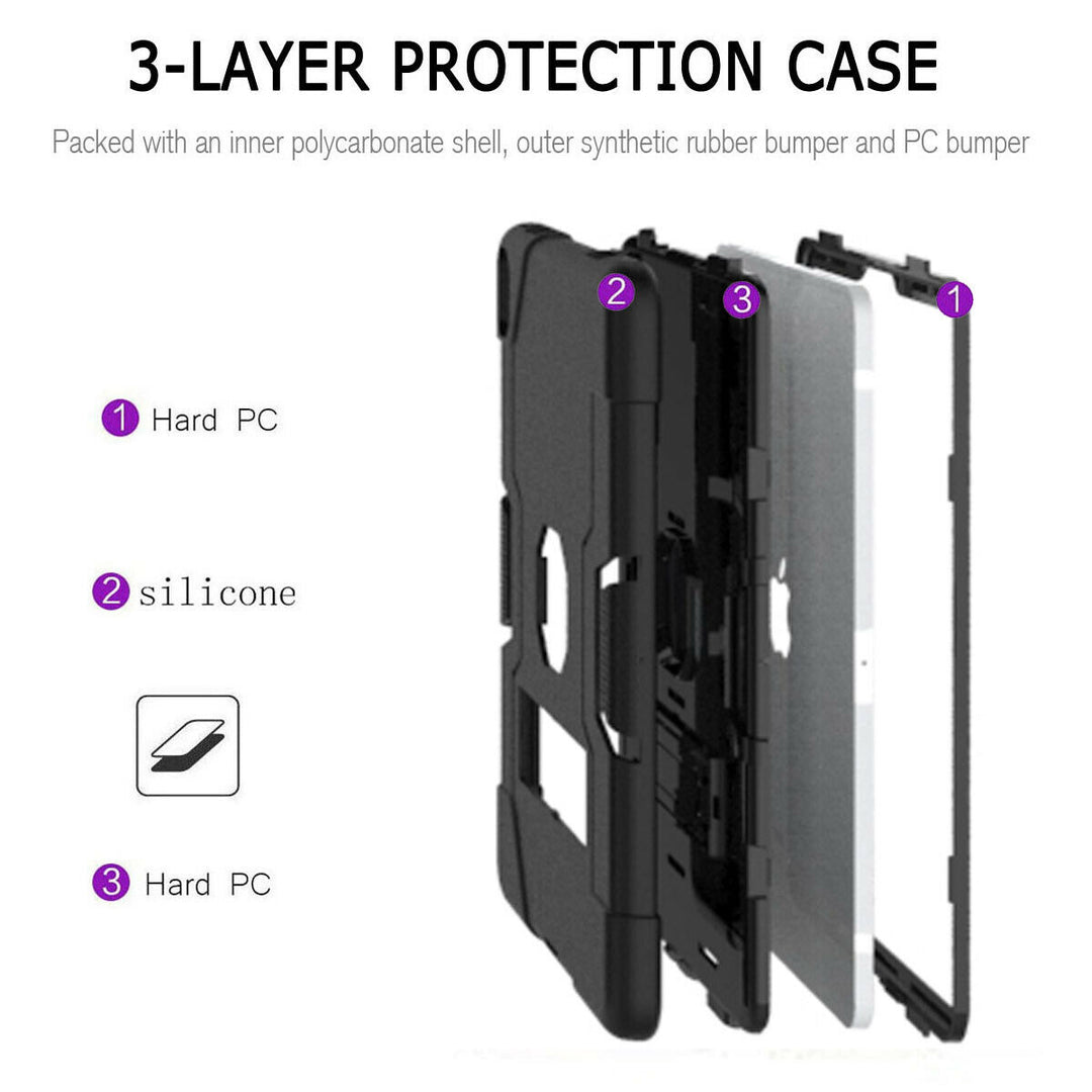 For Apple iPad Air 3 2019 / iPad Pro 10.5 inch 2017 Dual layer Shockproof Heavy Duty Kickstand Tablet Case Cover Image 4