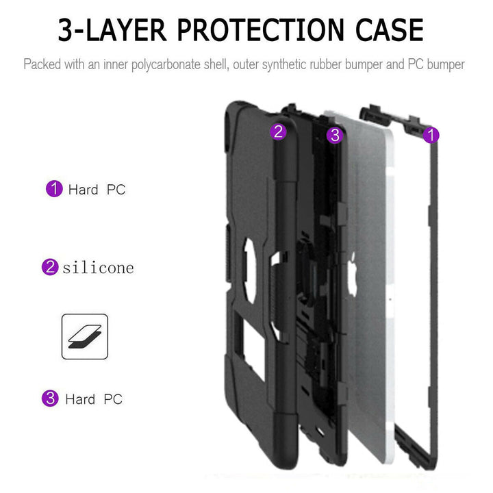 For Apple iPad Air 3 2019 / iPad Pro 10.5 inch 2017 Dual layer Shockproof Heavy Duty Kickstand Tablet Case Cover Image 4