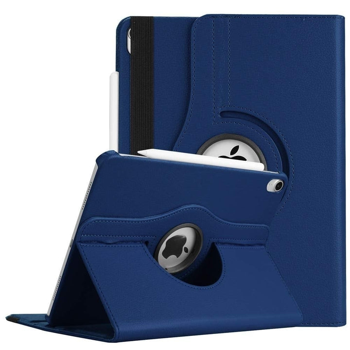 For Apple iPhone Air 3 2019 / iPad Pro 10.5 inch 2017 Tablet PU Leather Folio 360 Degree Rotating Stand Case Cover Black Image 1