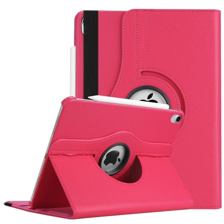 For Apple iPhone Air 3 2019 / iPad Pro 10.5 inch 2017 Tablet PU Leather Folio 360 Degree Rotating Stand Case Cover Black Image 9