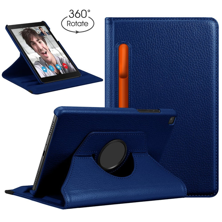 Samsung Galaxy Tab A 8.0 2019 Case Black 360 Rotating Stand Leather Folio Image 9