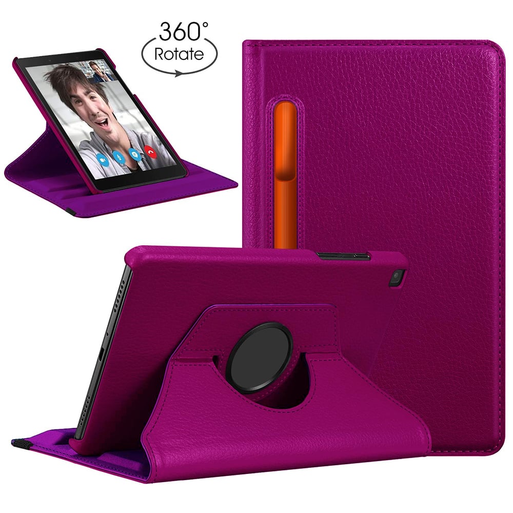 Samsung Galaxy Tab A 8.0 2019 Case Black 360 Rotating Stand Leather Folio Image 10