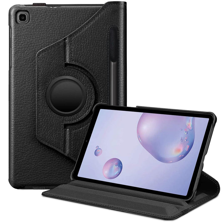 Samsung Galaxy Tab A 8.4 2020 Case Black 360 Degree Rotating Leather Folio Cover Image 1