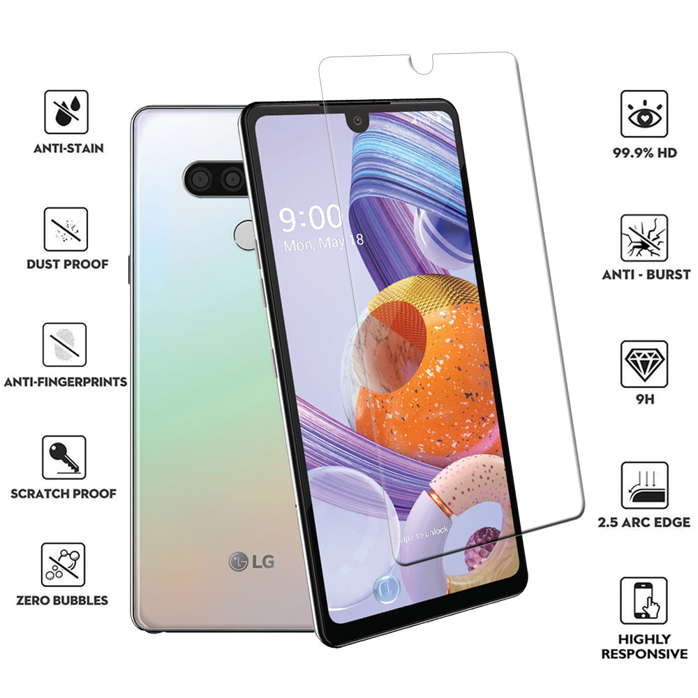 LG Stylo 6 Tempered Glass Screen Protector Self-Adhesive Bubble-Free Touch Sensitivity Image 1