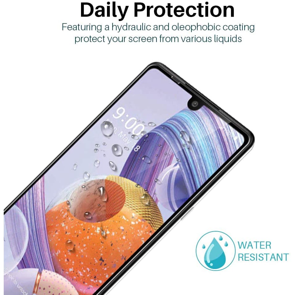 LG Stylo 6 Tempered Glass Screen Protector 5D Curved Black Ultra Clear Safe Fit Image 4