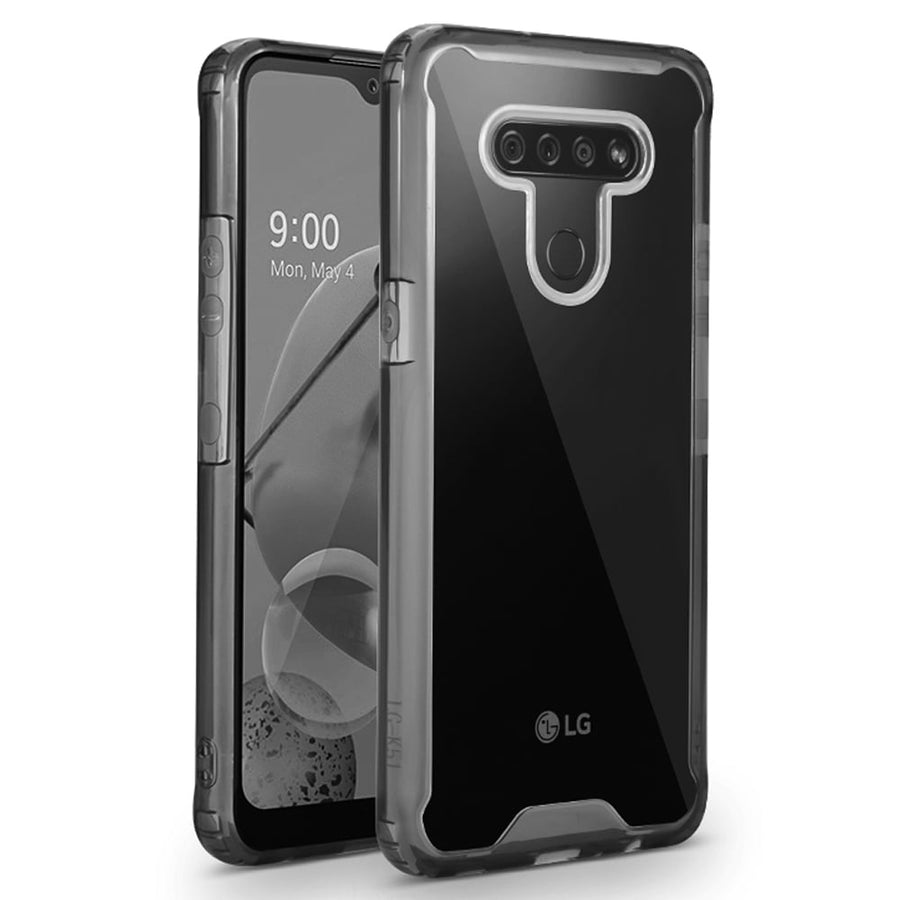 LG K51 Q51 Reflect Black TPU Case Hybrid Full Body Transparent Cover Impact Protection Image 1