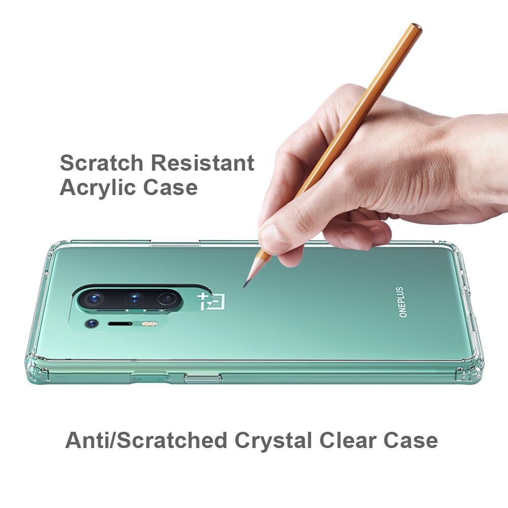 OnePlus 8 Pro Clear TPU Hybrid Case Transparent Silicone Bumper Cover Image 4