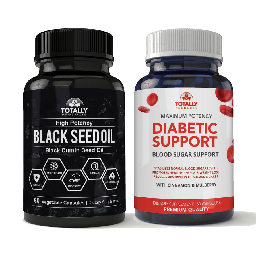 Diabetic Support Black Seed Oil Combo Pack 20 Herbs Vitamins Natural Supplement Image 1