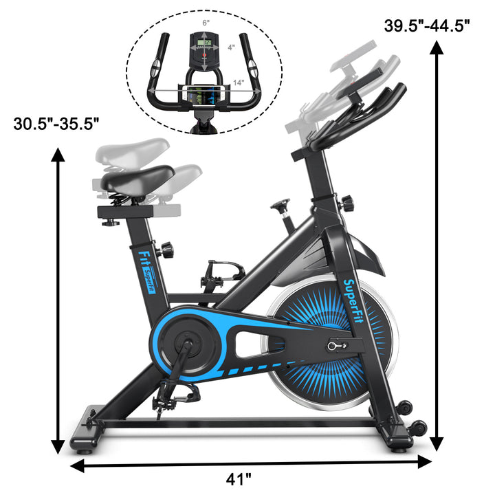 SuperFit Indoor Cycling Stationary Bike Belt Drive Adjustable Resistance Image 10