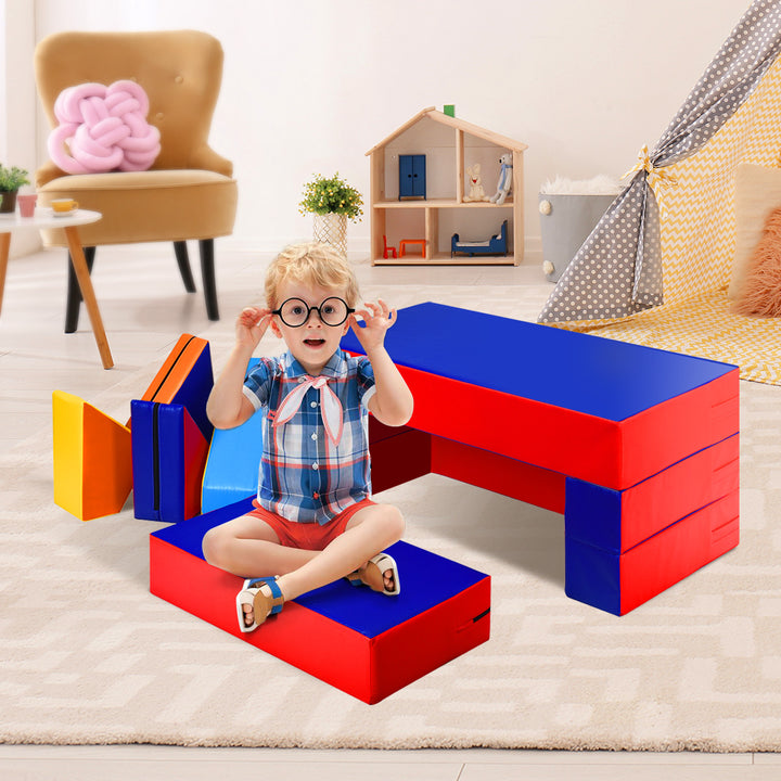 4-in-1 Crawl Climb Foam Shapes Playset Softzone Toy Toddler Preschoolers Kids Image 6