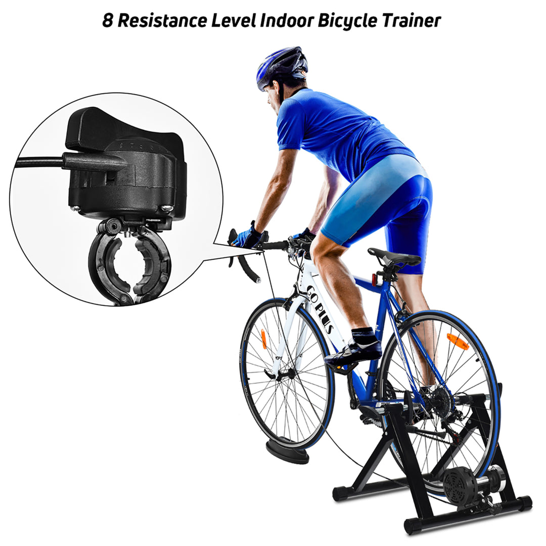 Bike Trainer Bicycle Exercise Stand w/ 8 Levels Resistance Image 10