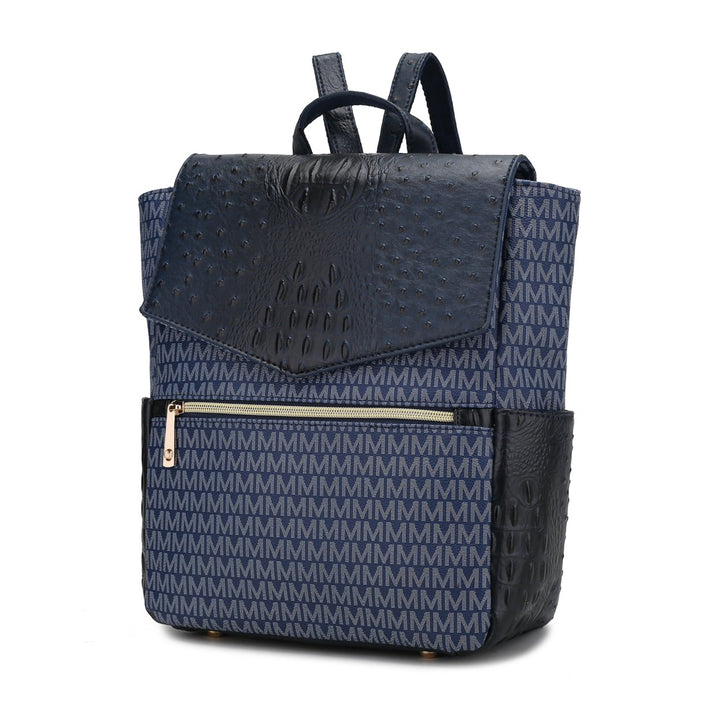 MKF Collection Leidy Multi-Compartments Shoulder Bag M Signature Croco Backpack by Mia K Image 2