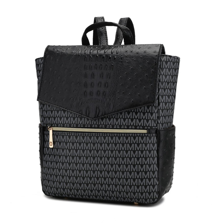 MKF Collection Leidy Multi-Compartments Shoulder Bag M Signature Croco Backpack by Mia K Image 4