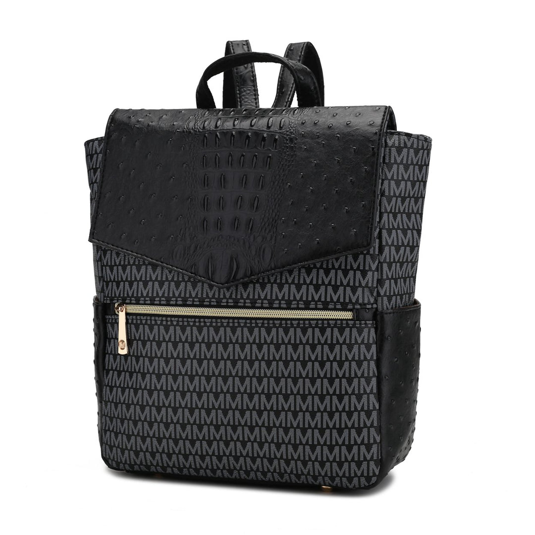 MKF Collection Leidy Multi-Compartments Shoulder Bag M Signature Croco Backpack by Mia K Image 1