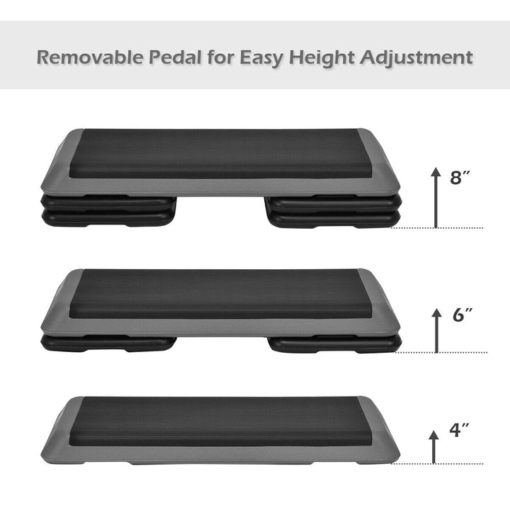 Fitness Aerobic Step 43 Cardio Adjust 4 - 6 - 8 Exercise Stepper w/Risers Image 10