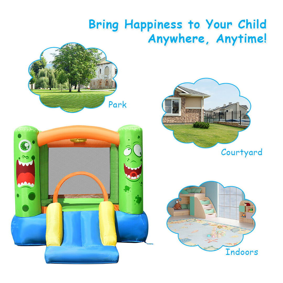 Kids Playing Inflatable Bounce House Jumping Castle Game Fun Slider 480W Blower Image 6