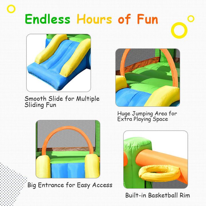 Kids Playing Inflatable Bounce House Jumping Castle Game Fun Slider 480W Blower Image 7