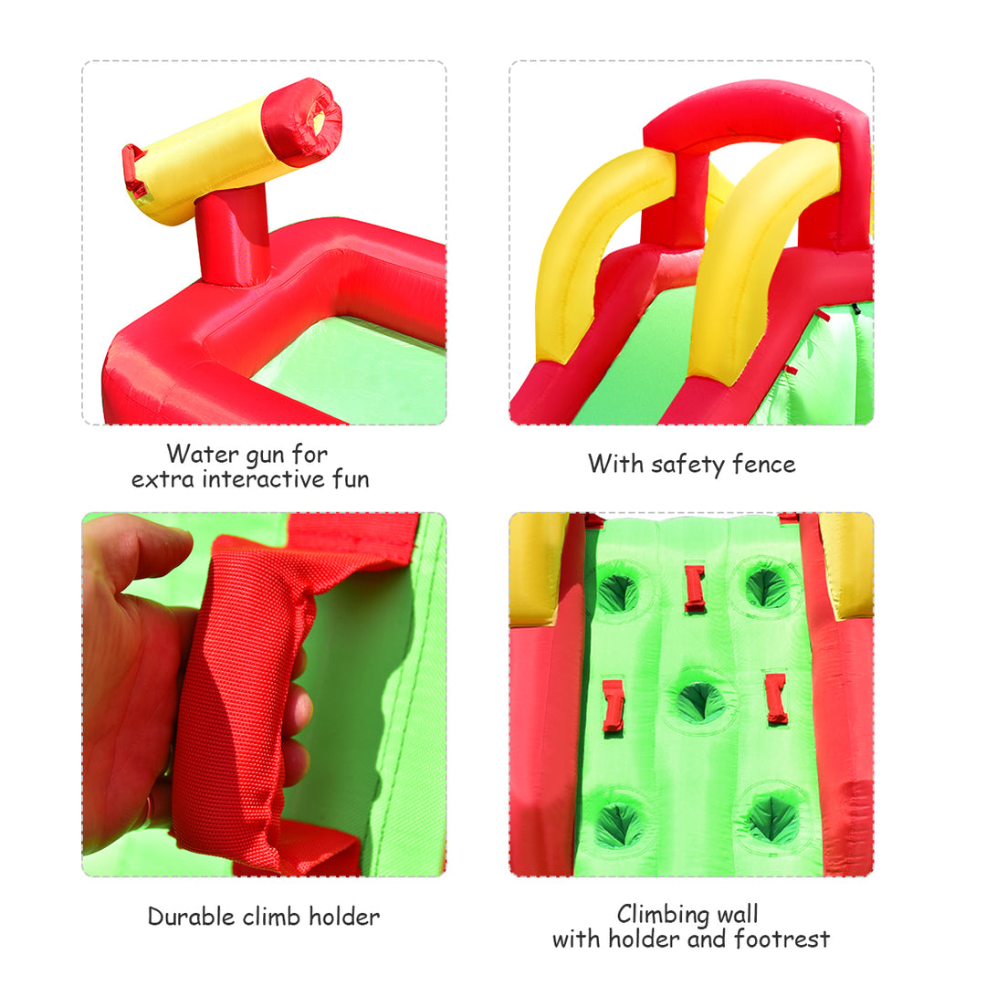 Inflatable Water Slide Bounce House Bouncer Kids Jumper Climbing w/ 480W Blower Image 6