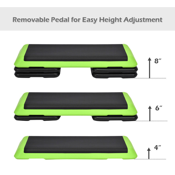 Costway Fitness Aerobic Step 43 Cardio Adjust 4 - 6 - 8 Exercise Stepper w/Risers Image 10