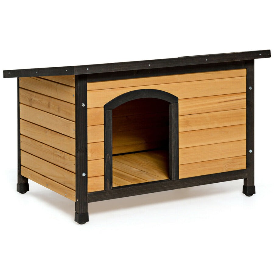Wood Dog House Extreme Weather Resistant Pet Log Cabin Medium / Large Image 1