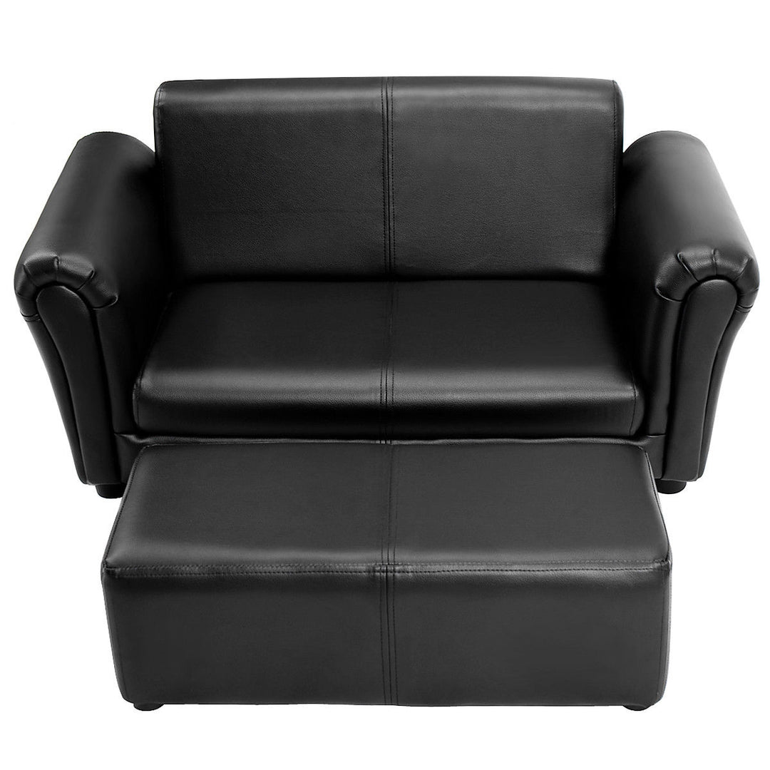 Kids Sofa Armrest Chair Couch Lounge in Black Image 7