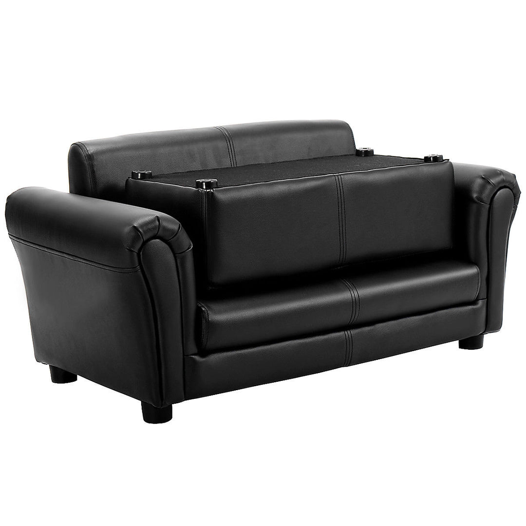 Kids Sofa Armrest Chair Couch Lounge in Black Image 8