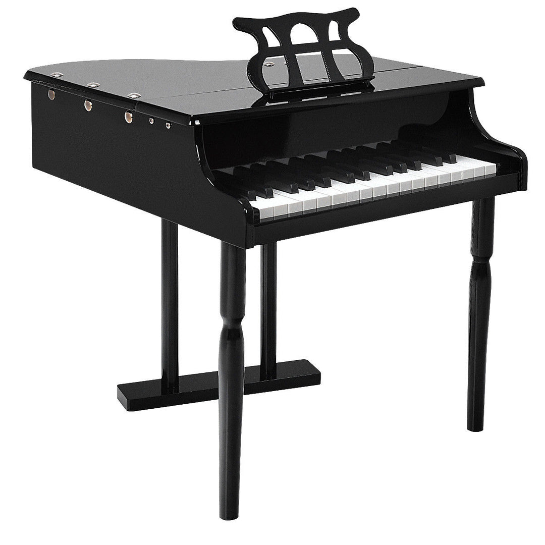 Childs 30 key Toy Grand Baby Piano w/ Kids Bench Wood Black Image 7