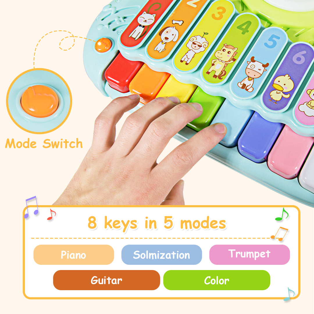 3 in 1 Musical Instruments Electronic Piano Xylophone Drum Set Learning Toys Image 6