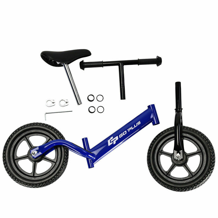 12 Balance Bike Classic Kids No-Pedal Learn To Ride Pre Bike w/ Adjustable SeatBlue Image 7