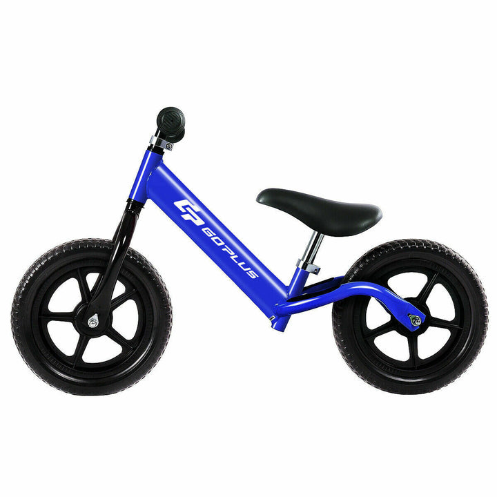 12 Balance Bike Classic Kids No-Pedal Learn To Ride Pre Bike w/ Adjustable SeatBlue Image 8