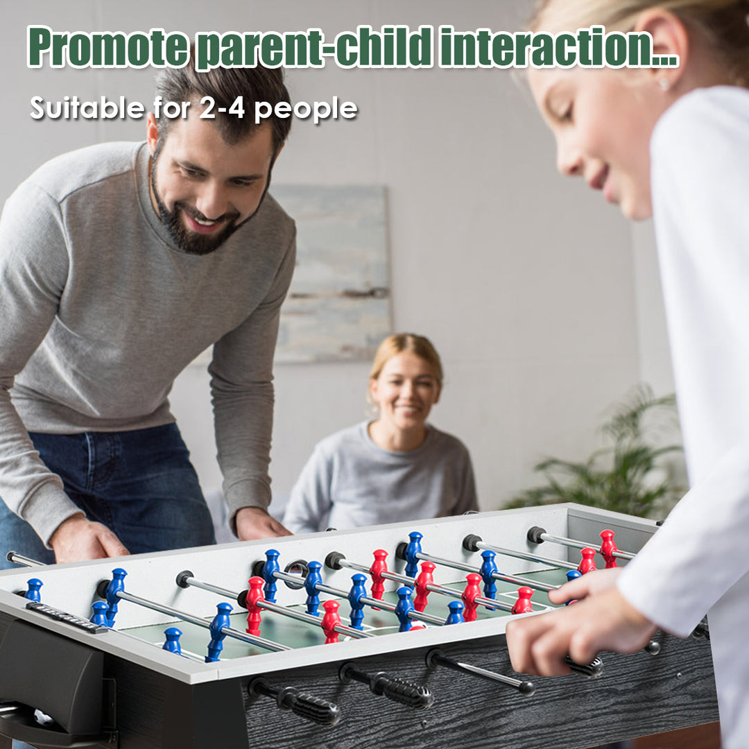 48 Competition Sized Wooden Soccer Foosball Table Adults and Kids Home Recreation Image 3