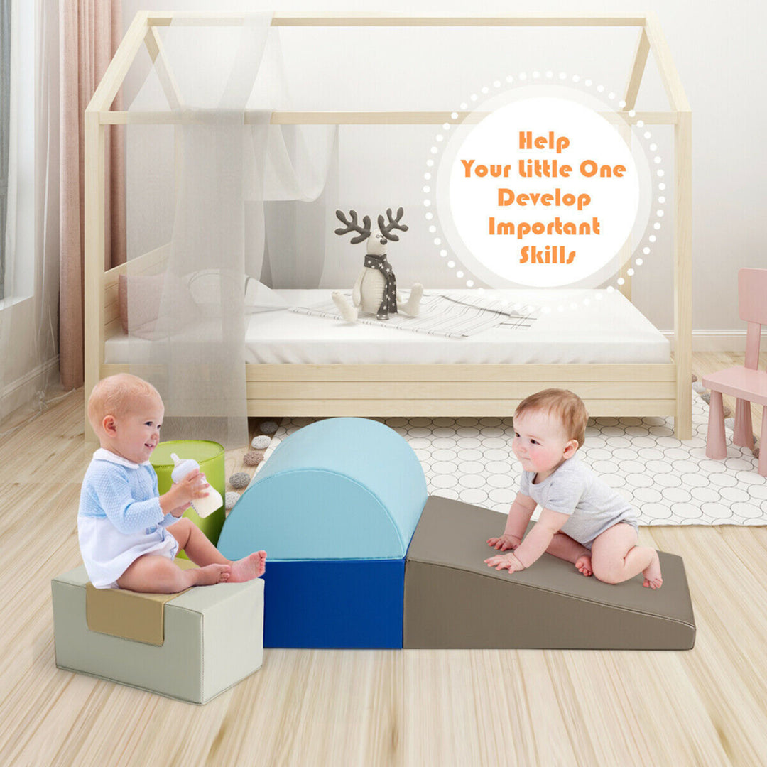 6 Piece Climb Crawl Play Set Indoor Kids Baby Toddler Safe Soft Foam Blocks Toys Image 7