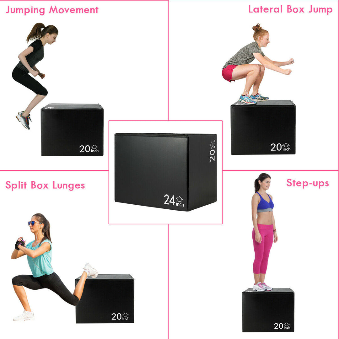 Fitness 3 in 1 Foam Jumping Box Plyometric Box for Jump Training Image 4