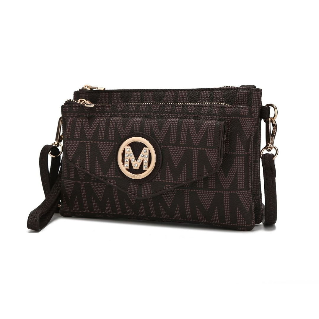 MKF Collection Manny M Signature Crossbody Bag Vegan Leather Wristlet Bag by Mia K. Image 4