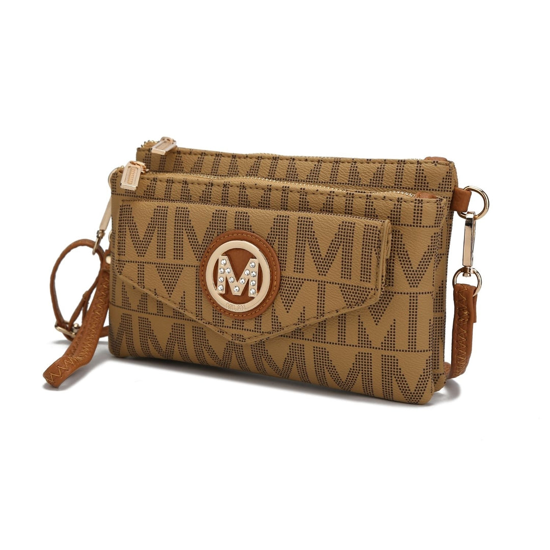 MKF Collection Manny M Signature Crossbody Bag Vegan Leather Wristlet Bag by Mia K. Image 4