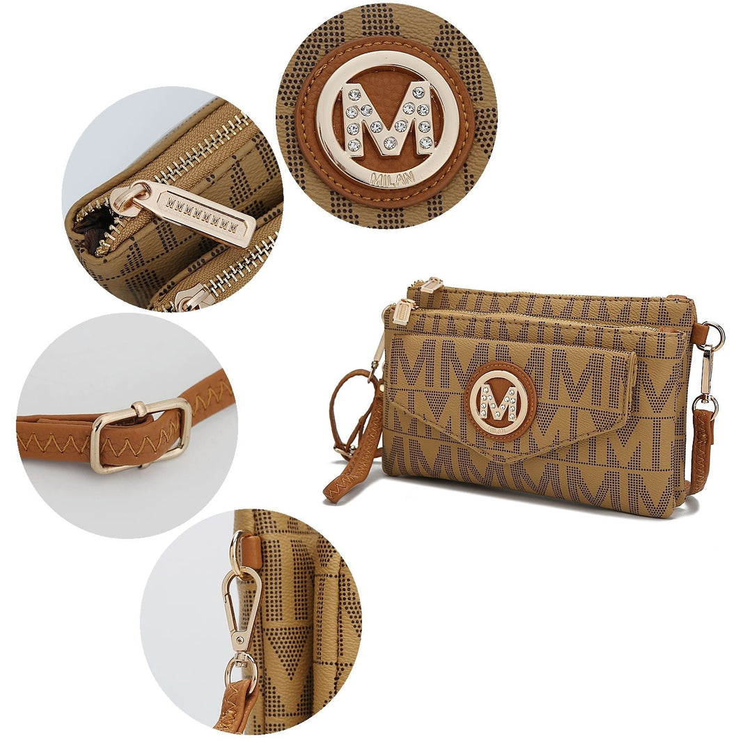 MKF Collection Manny M Signature Crossbody Bag Vegan Leather Wristlet Bag by Mia K. Image 10