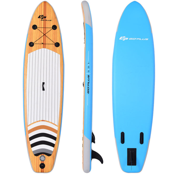 10 Inflatable Stand up Paddle Board Surfboard SUP W/ Bag Adjustable Paddle Fin Image 7