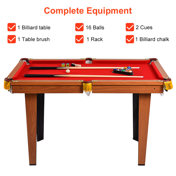 48 Mini Table Top Pool Table Game Billiard Set Cues Balls Gift Indoor Sports Image 9