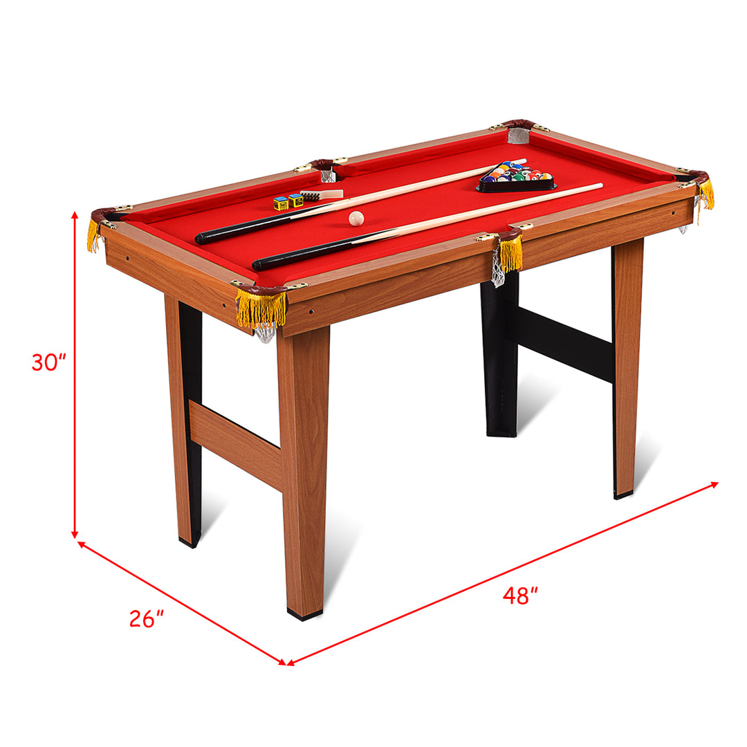 48 Mini Table Top Pool Table Game Billiard Set Cues Balls Gift Indoor Sports Image 10