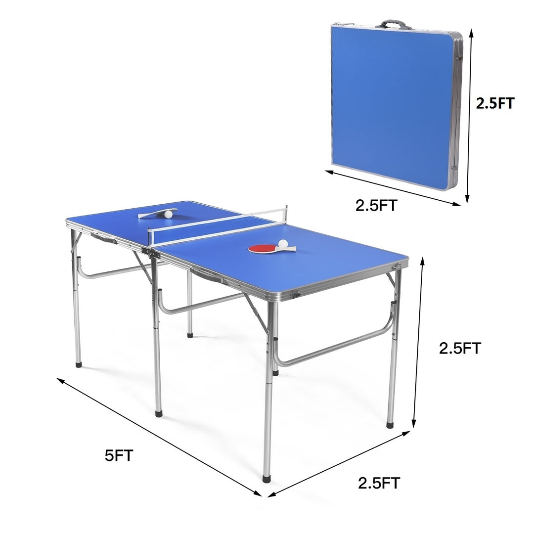 Costway 60 Portable Table Tennis Ping Pong Folding Table w/Accessories Indoor Game Image 10