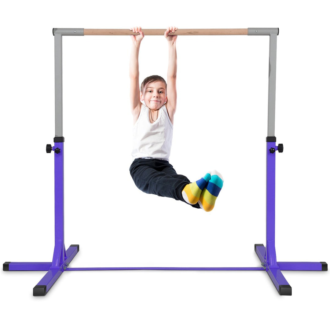 Gymnastic Steel Horizontal Training Bar Junior Home Practice 3-5 Adjustable Image 8