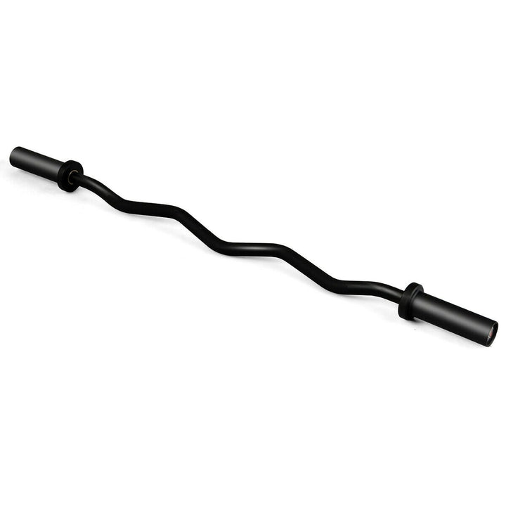 48Phosphate Steel Olympic EZ Curl Bar 28mm Grip Home Gym Fitness Equipment Image 8