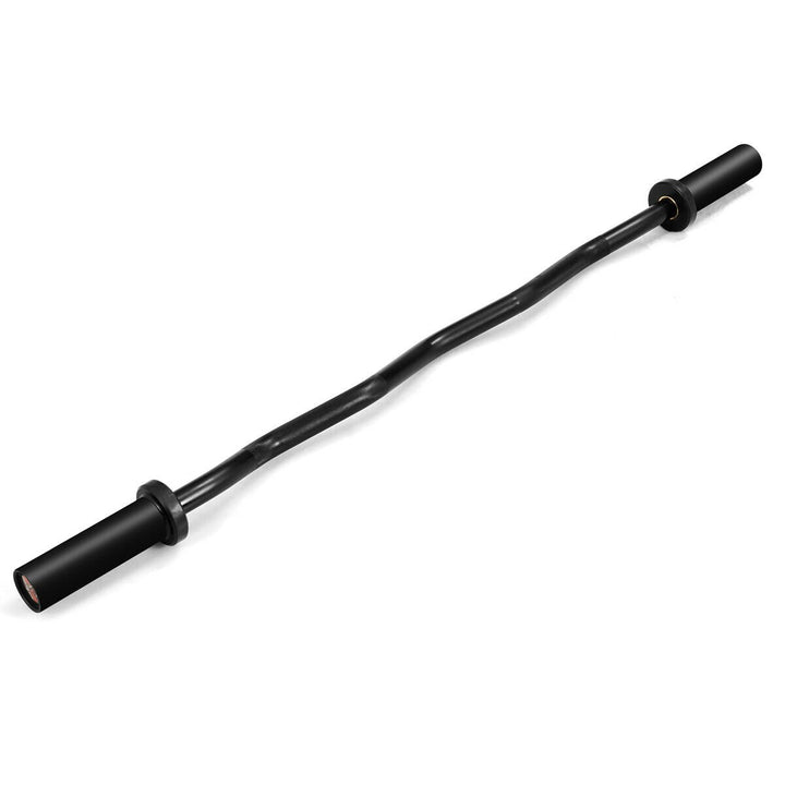 48Phosphate Steel Olympic EZ Curl Bar 28mm Grip Home Gym Fitness Equipment Image 10