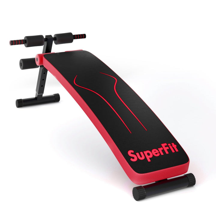 SuperFit Folding Weight Bench Adjustable Sit-up Board Workout Slant Bench BlueRed Image 10