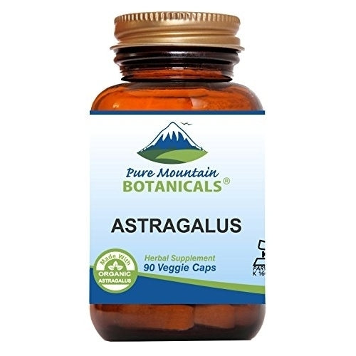 Astragalus Root Capsules - 90 Kosher Vegan Caps with 470mg Organic Astragalus Image 1