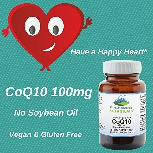 Coq10 100mg Softgels - 60 Vegan Capsules with Ubiqunone Coenzyme Q10 Image 9