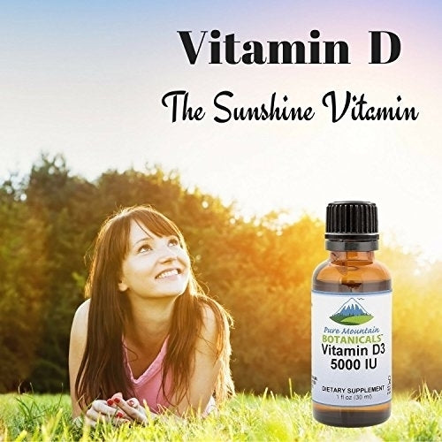 Liquid Vitamin D Drops - Unflavored Kosher D3 Liquid Drops in MCT Oil - 5000IU per serving - 1oz Bottle Image 2