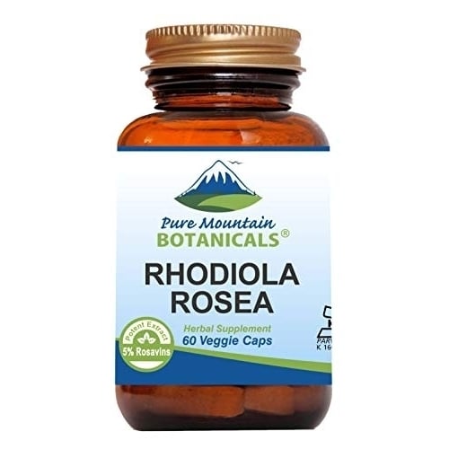 Rhodiola Rosea Supplement - 60 Kosher Vegan Capsules with 250mg Rhodiola Root Extract Image 1