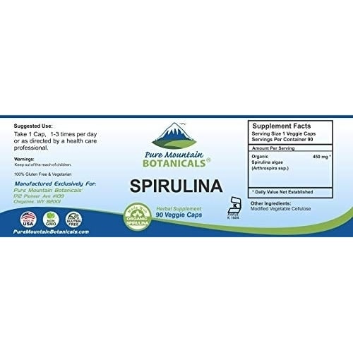 Spirulina Capsules - 90 Kosher Vegan Caps - Now with 450mg Organic Spirulina Powder - Natures Superfood Supplement Image 9